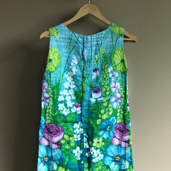 Vintage beautiful floral shift dress - Picture 8 of 11